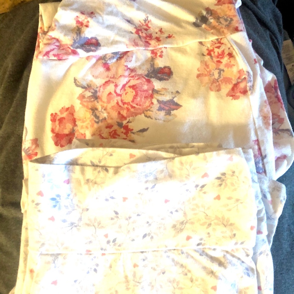 Two pairs of motherhood maternity pajama pants-XL